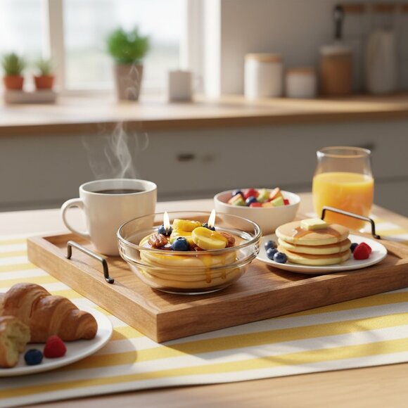 Cafe Delights Banana Nut Pancakes Scented Soy Wax Candle - Picture 4 of 8